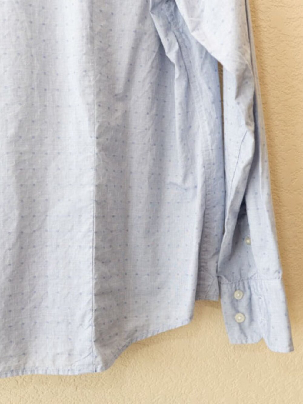 Lands End Button Up Shirt Size 18 Blue Cotton Long Sleeve Classic Workwear - Picture 11 of 12